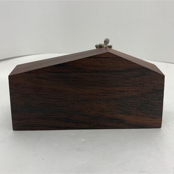 Peltro Inciso Miniature Nativity Set Christmas Pewter Wood Stable Made in Italy - Picture 7 of 11